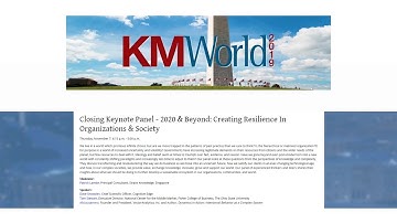 Closing Keynote Panel - 2020 & Beyond: Creating Resilience In Organizations & Society