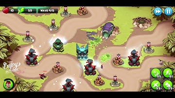 Nightmare Mission 1 : FLAK ONLY (No Items, Perfect) | Alien Creeps