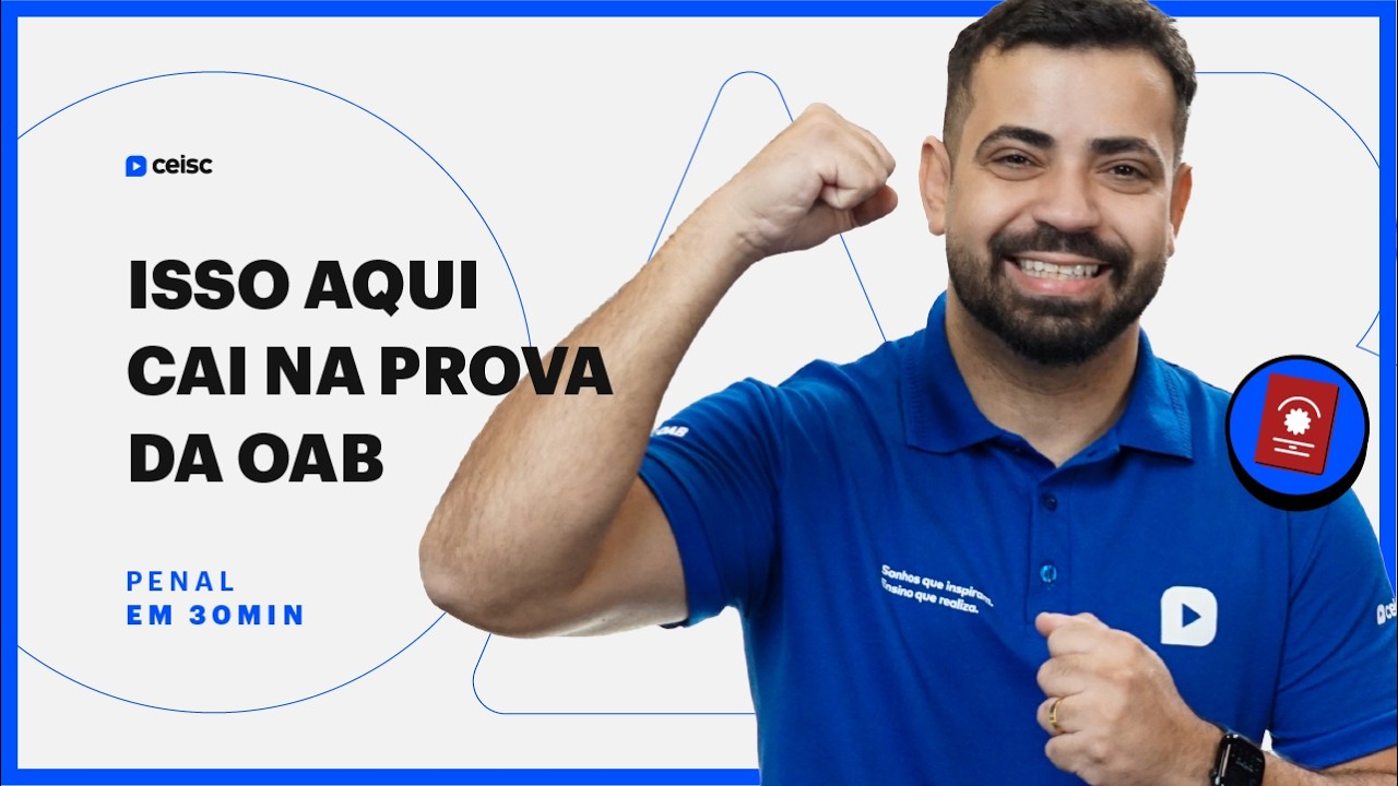 Estude Direito Penal em meia hora | Aprove na OAB com aulas assim | 1ª e 2ª Fase do Exame de Ordem