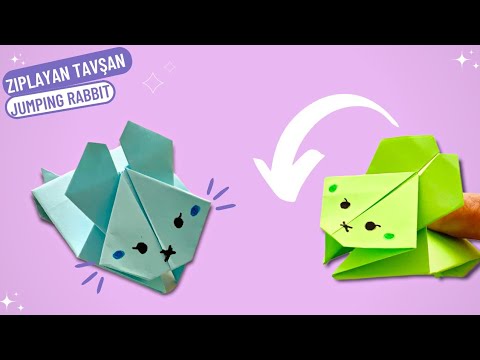 Origami Zıplayan Tavşan | Kağıttan Tavşan Yapımı