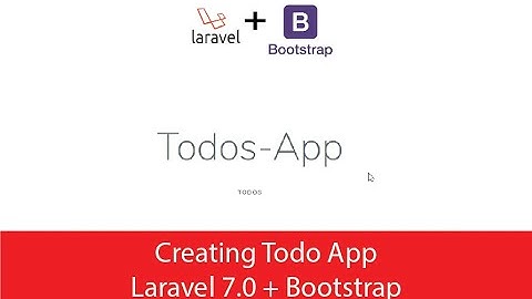 How To Make Todo App with Laravel 7 #Tutorial #Laravel Project 1