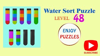 Water Sort Puzzle level 48 Walk-through Solutions | ENJOY PUZZLES