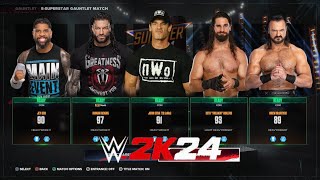 Roman Reigns VS 4 Superstars Gauntlet match