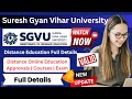 Distance education from sgvu  suresh gyan vihar university  sgvu distance education full details