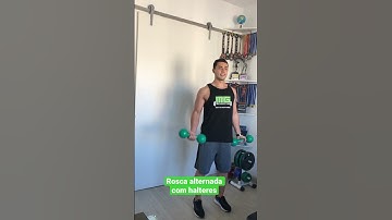 Rosca alternada com halteres - prof. Matheus Gomes #shorts