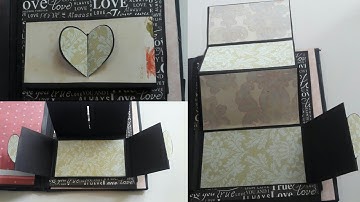 Heart lock accordion card tutorial/easy to make for VALITIENS day