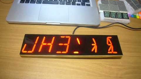 Arduino direct drive 16 segment LED callsign plate