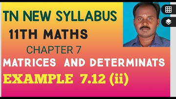 EXAMPLE 7.12 (ii) |CLASS 11 MATHS | MATRICES AND DETERMINANTS | CHAPTER 7 |