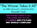 "The Winner Takes It All" from Mamma Mia - Karaoke Track with Lyrics on Screen