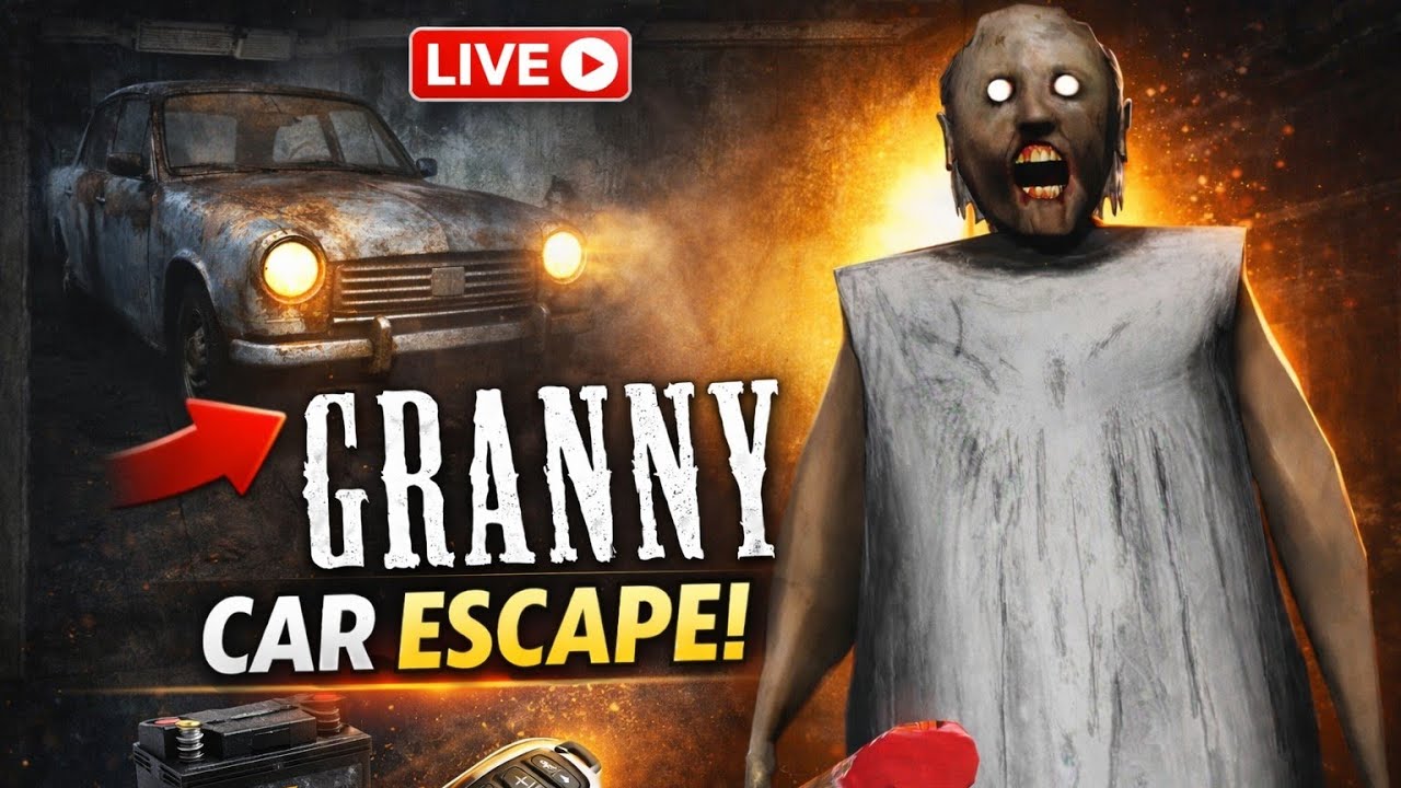 Granny Horror Gameplay LIVE – No Commentary Car Escape 