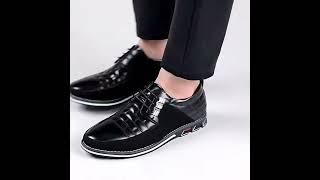 CASUAL Black LEATHER SHOES  for MEN’S, leather Dress boots for Men