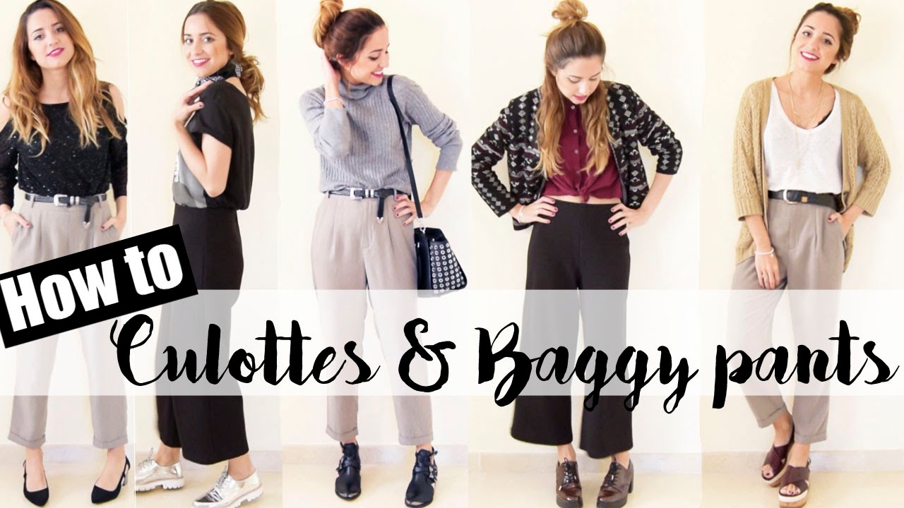 IDEAS combinar pantalones CULOTTES + BAGGY | JustCoco - YouTube