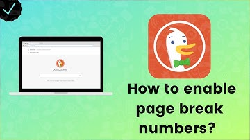 How to enable page break numbers on duckduckgo.com?