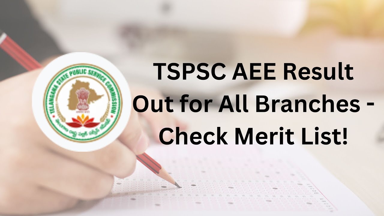 TSPSC AEE Result 2023 Out | Check Branch Wise Result, Cut Off Here!