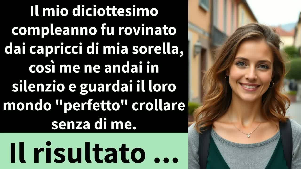 Il mio diciottesimo compleanno fu rovinato dai capricci di mia sorella, così me ne andai in silenzio