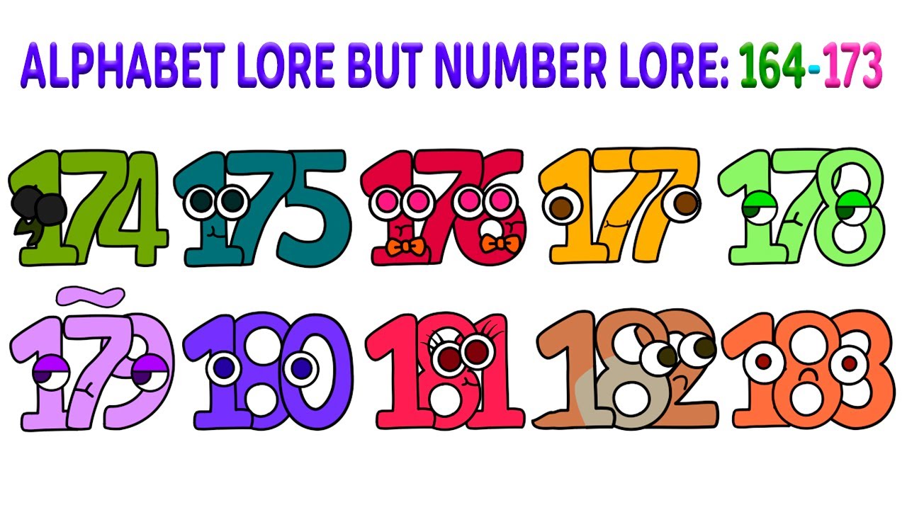 a-a ✴︎です。R11✖️1 R12✖️1 HKTITO NUMBER Lore BUT INJEF Style 174 - 183 | Alphabet Lore