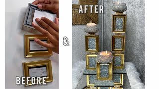 DIY Candleholders made out of dollar tree picture frames