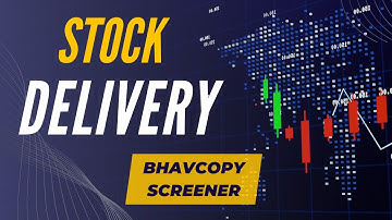 How to Get Stock Delivery Data✅ in Google Sheet? Import Bhavcopy Automatic