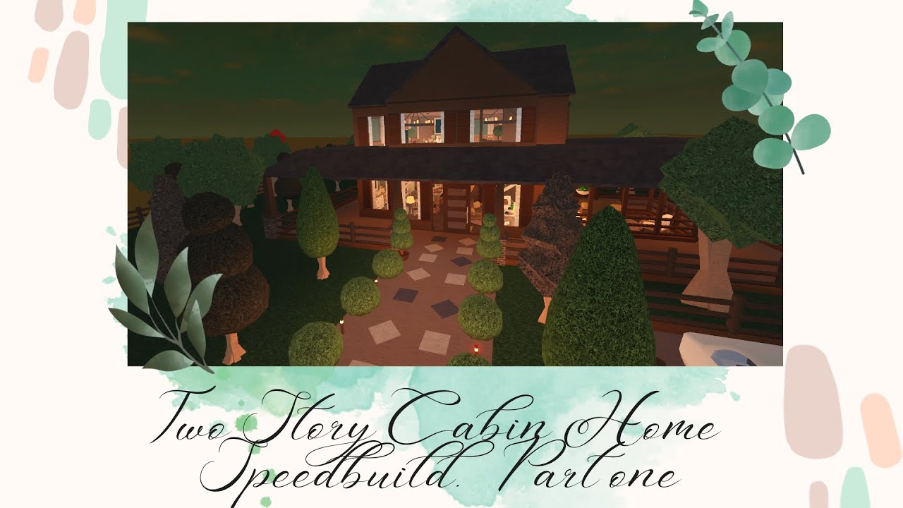 Bloxburg: Two Story Cabin Home | Speedbuild | Roblox Bloxburg