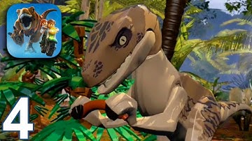 LEGO JURASSIC WORLD Walkthrough Gameplay Part 4 - Raptor Pack (iOS Android)