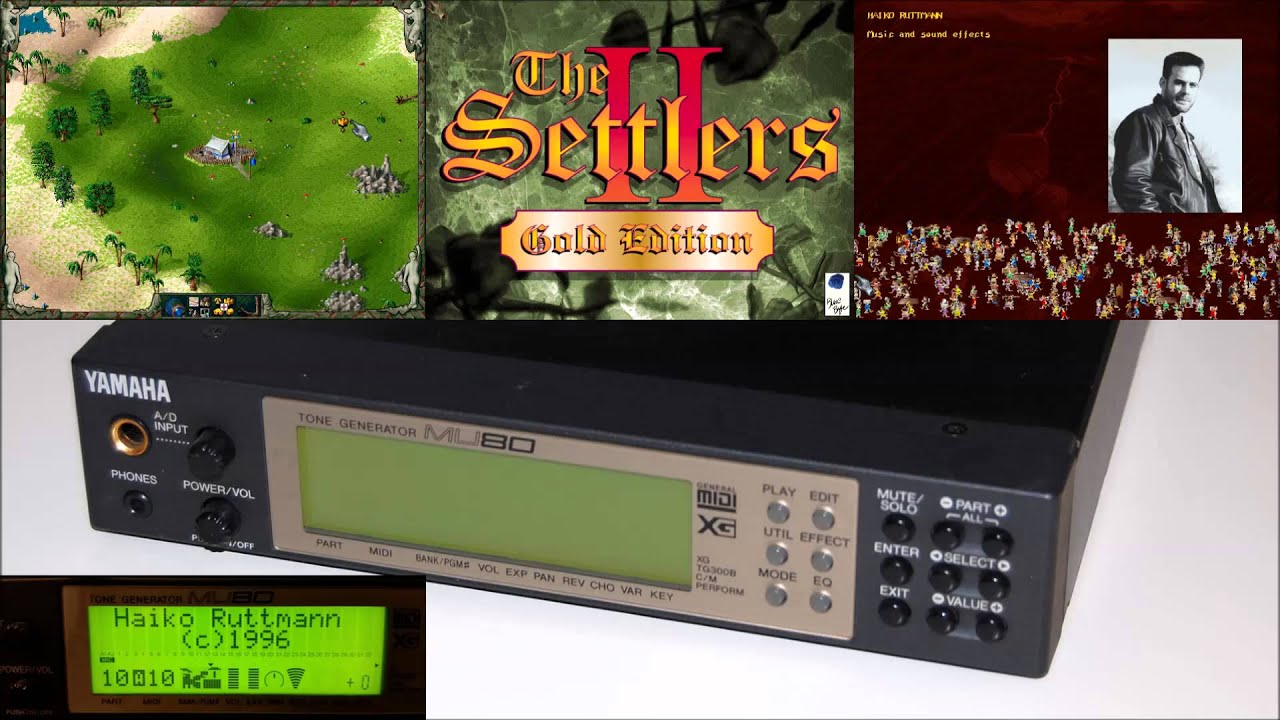 The Settlers II XG MIDI Soundtrack Yamaha MU80 YouTube