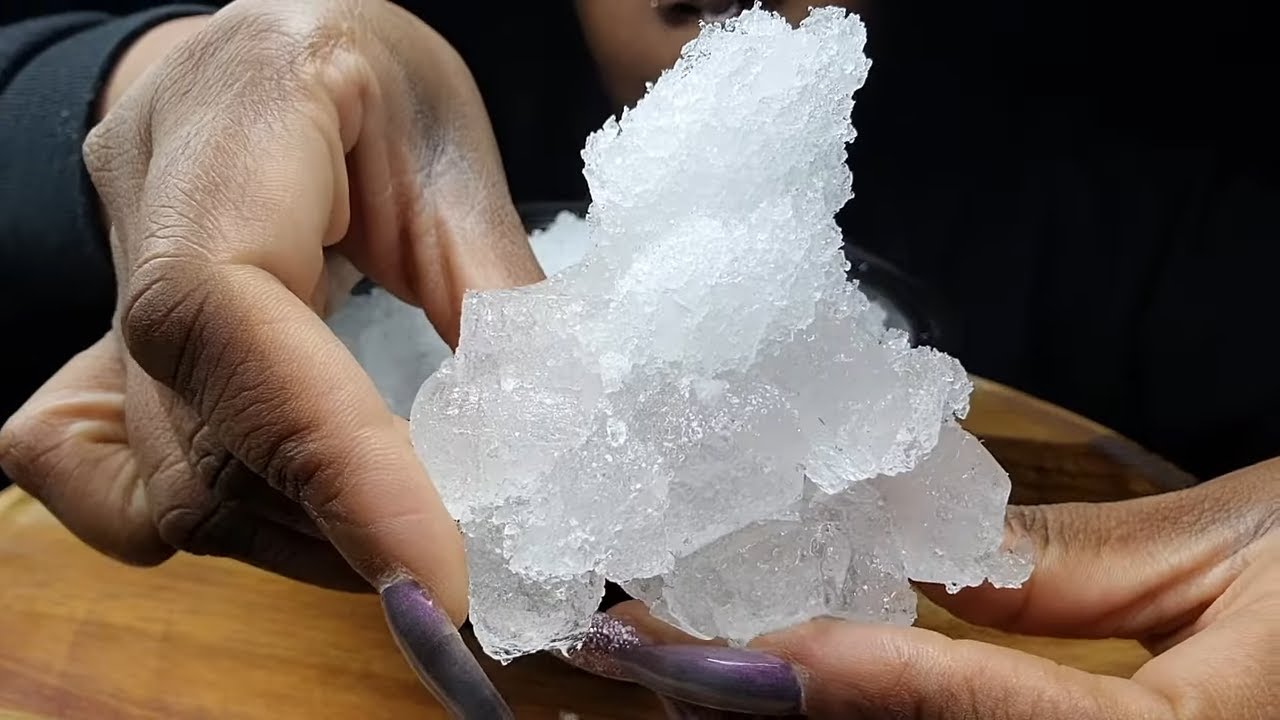 SLUSHY ICE AND MELTY ZAXBY ICE iceeating asmr asmrice YouTube