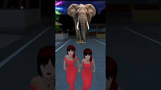 Elephant Was Chasing Rina🐘😭#sakuraschoolsimulator #viralshort #shortvideo