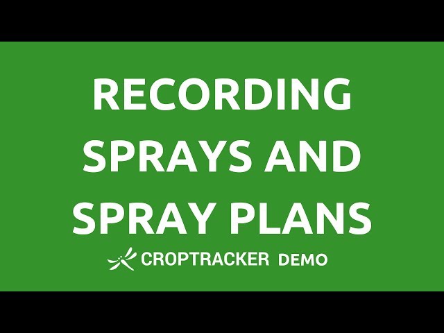Recording Sprays and Spray Plans