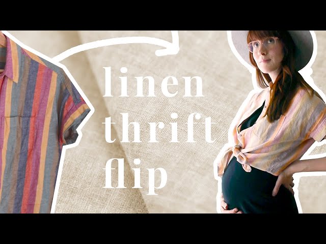 Linen Thrift Flip  DIY Bleach Clothing Transformation 