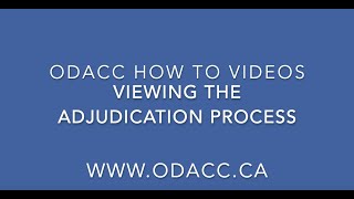 Viewing the Adjudication Process