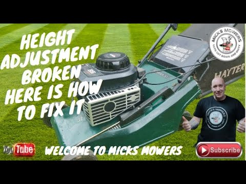 How To Fix A Hayter 41 Height Adjustment And Grass Flap Replacement  #how