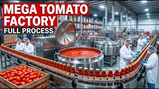 From Harvest to Factory 🍅 | The Mega Process of Tomato Sauce in Mexico