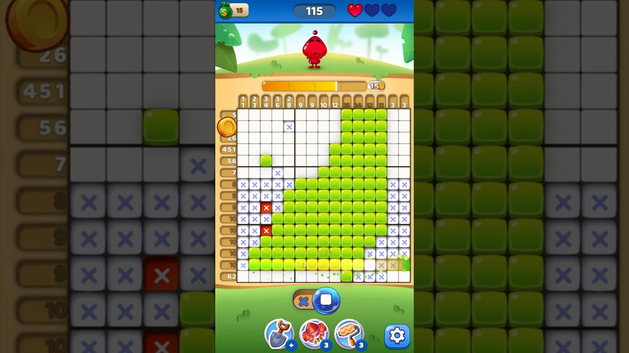 Nono Crossing Picture Nonogram level 115