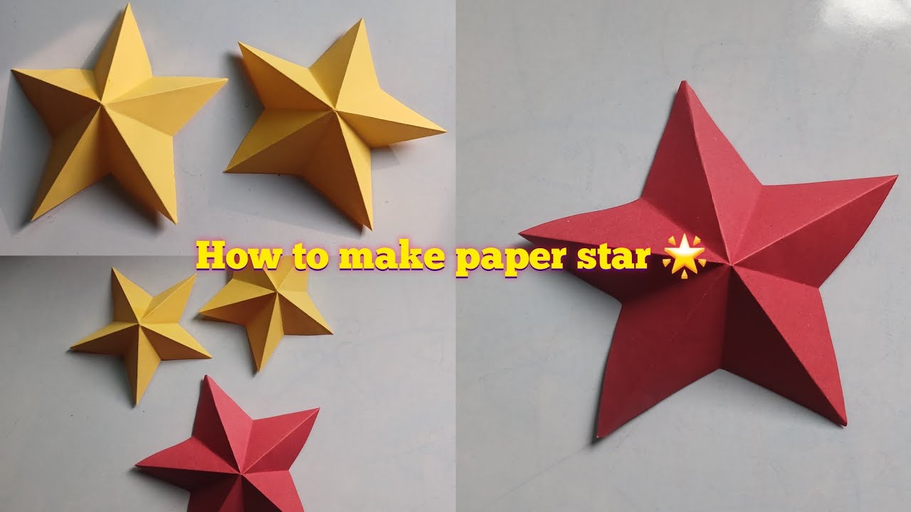 How to Make lucky paper star | Easy DIY Craft Tutorial | Origami star ...