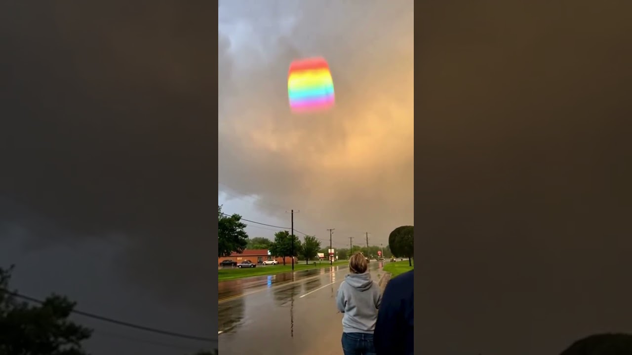 Upside-Down Rainbow Appears Over Norman — Folds Inward and Vanishes 