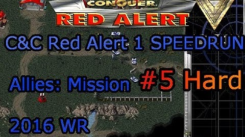 C&C: Red Alert 1 SPEEDRUN ALLIES - mission #5 (HARD) 6:09