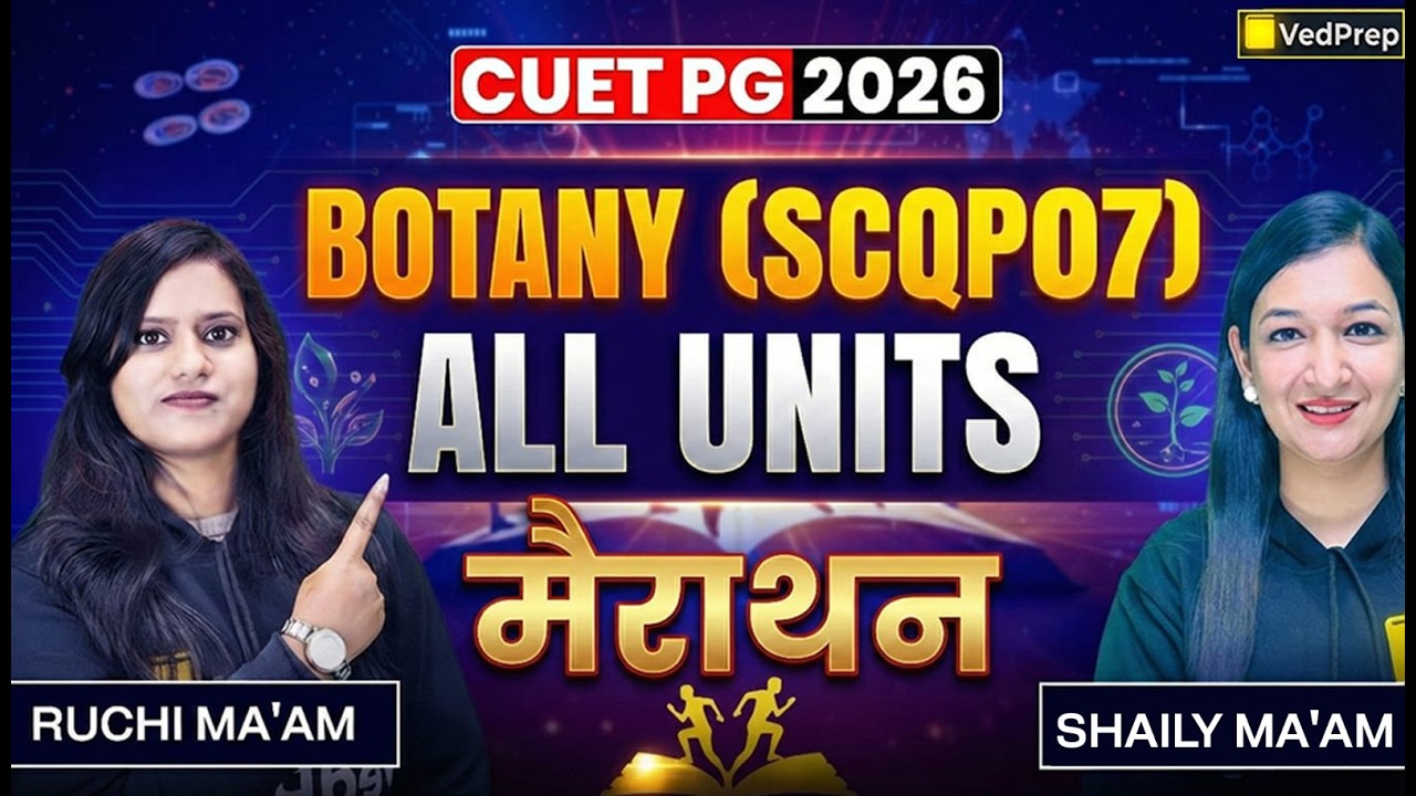 CUET PG 2026 Botany (SCQP07) | All Units Mega Marathon | Complete Syllabus Revision | VedPrep