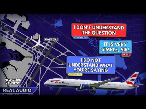 British Airways pilots get surprised at New York JFK Airport. Real ATC