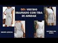 VESTIDO DRAPEADO CON TIRA PARA ANUDAR