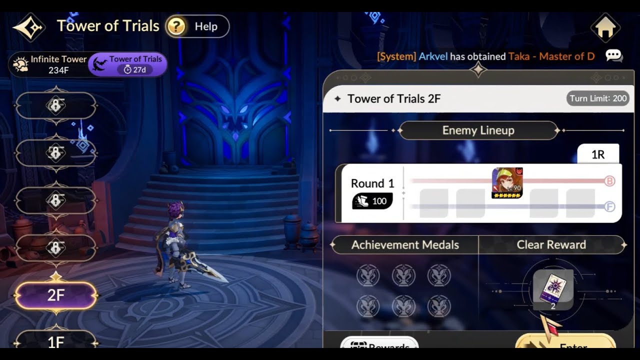 Floor 2 – Sniper (6★ Clear) | Tower of Trial Season 8 | Seven Knight Re:Birth