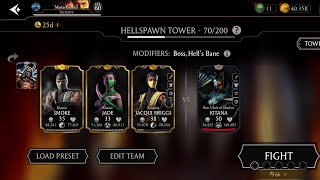 Hellspawn Tower 70 Boss Battle & Reward Mortal Kombat Mobile Gameplay 