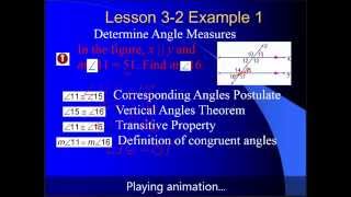 Angles and Parallel Lines 3-2