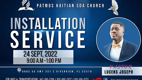 Installation Service!!! Pastor: Lucens  Joseph
