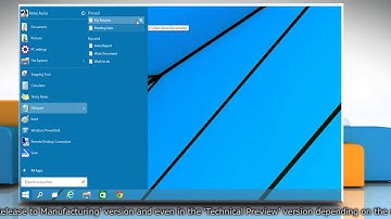 How to use the Start menu with new features in Windows® 10 Technical Preview