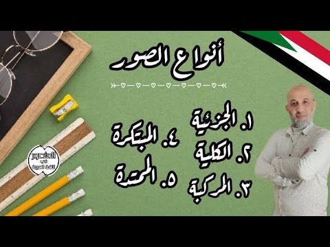 أنواع الصور الجزئية والكلية والمركبة والمبتكرة والممتدة للصف الثالث