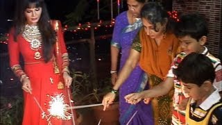 Rakhi Sawant's diwali celebration with family.