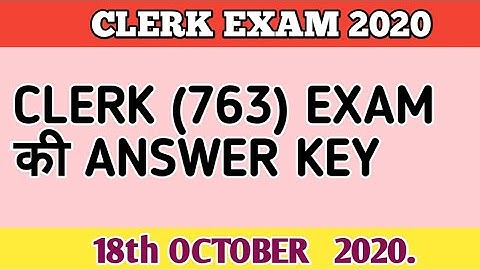 Clerk Exam 763post code answer key held on 18th October 2020/Hpsssb / genius studies/ hpssb