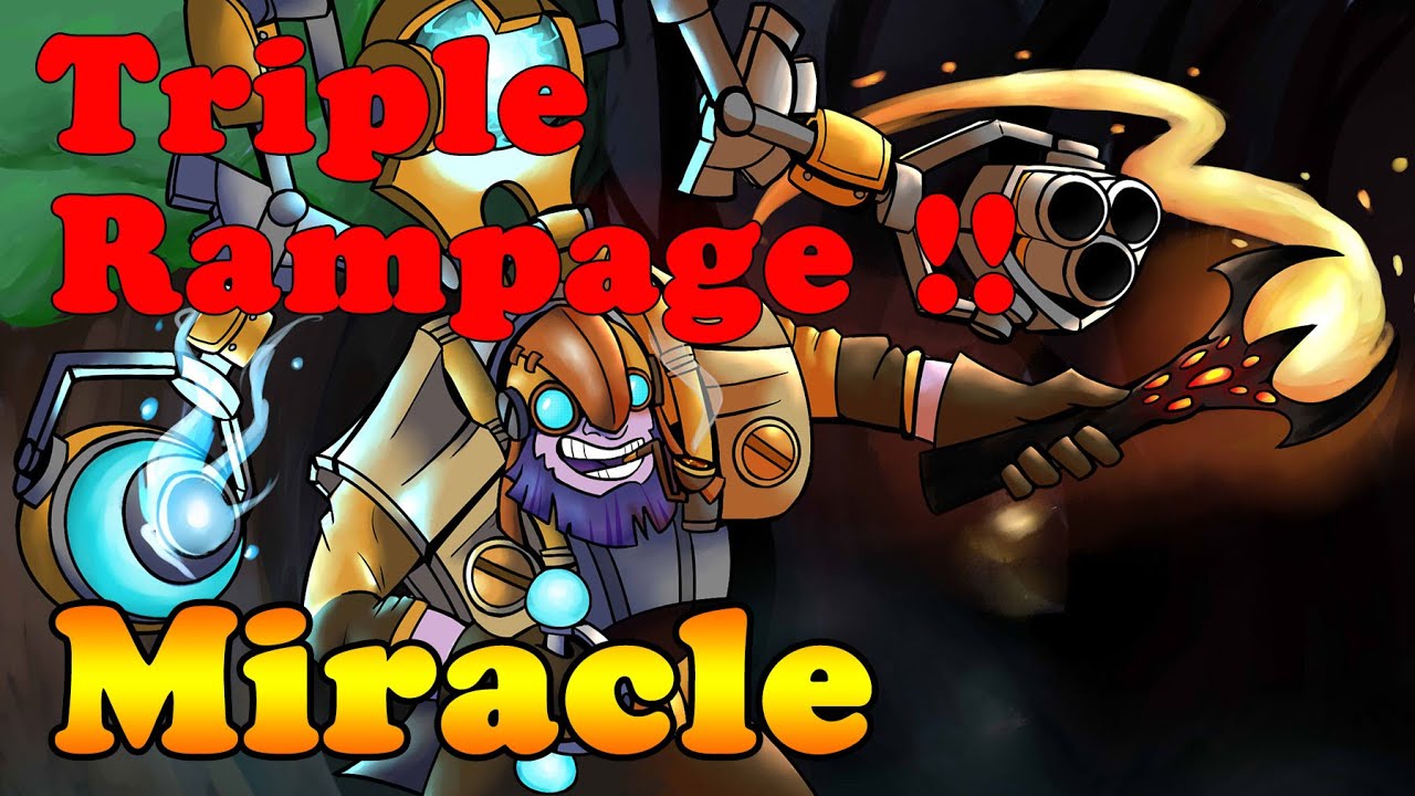 Miracle Tinker Triple Rampage - Dota 2 Highlights - YouTube