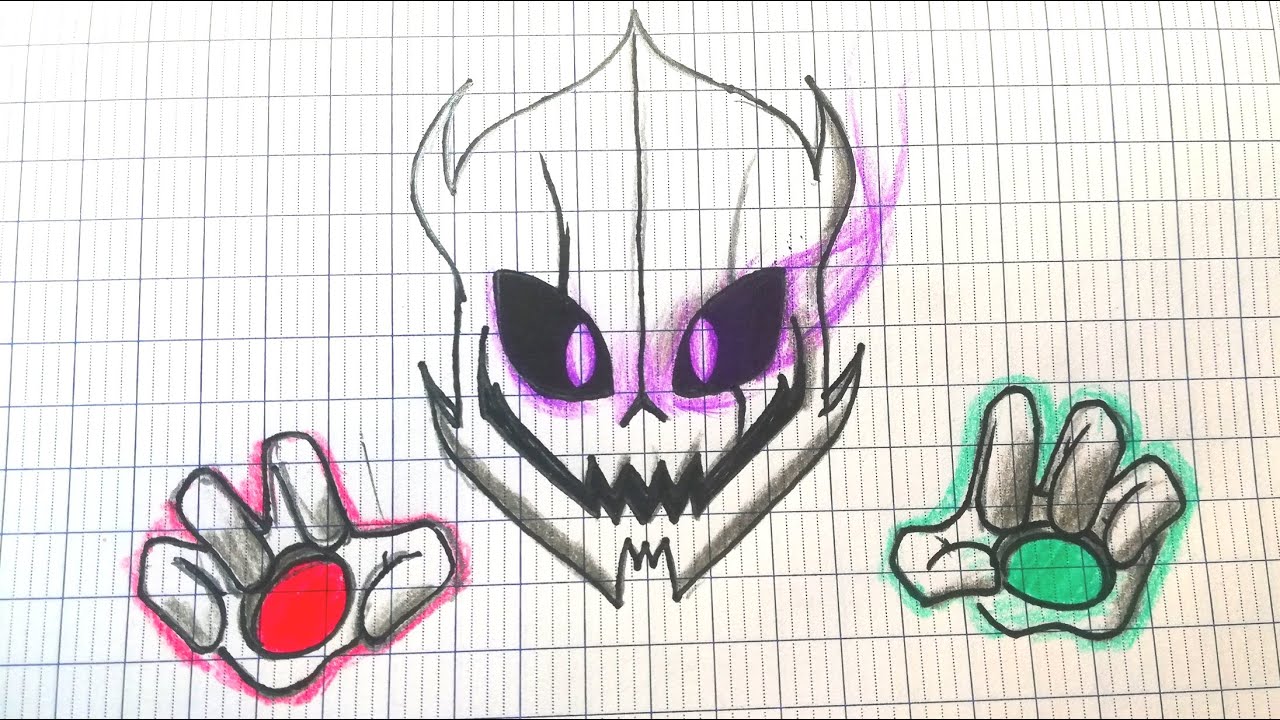 How to draw Sans How to draw Gaster Blaster Undertale Cách vẽ Sans đơn  giản  YouTube