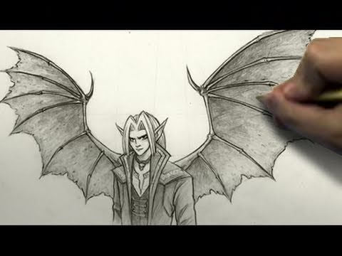 How To Draw demon Wing  Speed Drawing demon Wing 